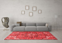 Machine Washable Persian Red Traditional Rug, wshtr4250red