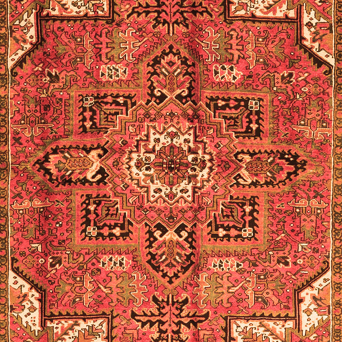 Serging Thickness of Machine Washable Persian Orange Traditional Area Rugs, wshtr4250org