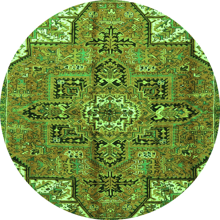 Square Persian Green Traditional Rug, tr4250grn