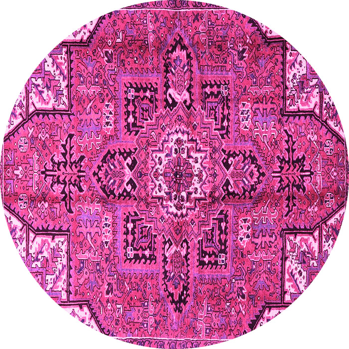 Round Persian Pink Traditional Rug, tr4250pnk