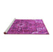 Sideview of Machine Washable Persian Purple Traditional Area Rugs, wshtr4250pur