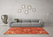 Machine Washable Persian Orange Traditional Area Rugs in a Living Room, wshtr4250org