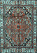 Machine Washable Persian Light Blue Traditional Rug, wshtr4251lblu