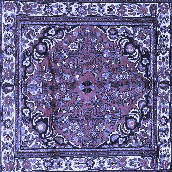 Square Persian Blue Traditional Rug, tr4251blu