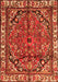 Serging Thickness of Machine Washable Persian Orange Traditional Area Rugs, wshtr4251org