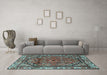 Machine Washable Persian Light Blue Traditional Rug in a Living Room, wshtr4251lblu