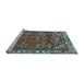 Sideview of Machine Washable Persian Light Blue Traditional Rug, wshtr4251lblu