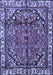 Machine Washable Persian Blue Traditional Rug, wshtr4251blu