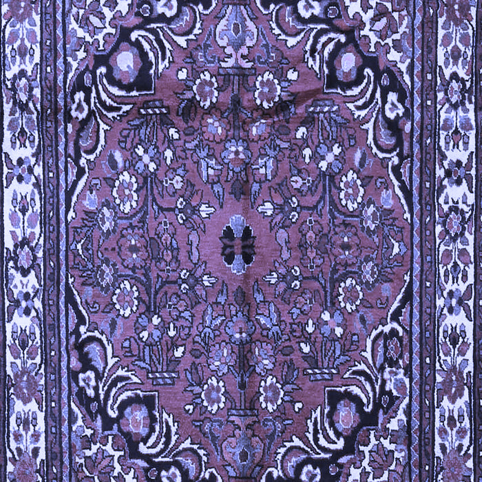 Machine Washable Persian Blue Traditional Rug, wshtr4251blu