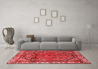 Machine Washable Persian Red Traditional Rug, wshtr4251red