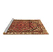 Sideview of Machine Washable Persian Brown Traditional Rug, wshtr4251brn