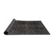 Sideview of Traditional Carbon Gray Persian Rug, tr4252