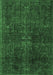 Machine Washable Persian Emerald Green Traditional Area Rugs, wshtr4252emgrn