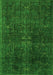 Serging Thickness of Machine Washable Persian Green Traditional Area Rugs, wshtr4252grn