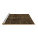 Sideview of Machine Washable Persian Brown Traditional Rug, wshtr4252brn