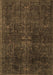 Machine Washable Persian Brown Traditional Rug, wshtr4252brn