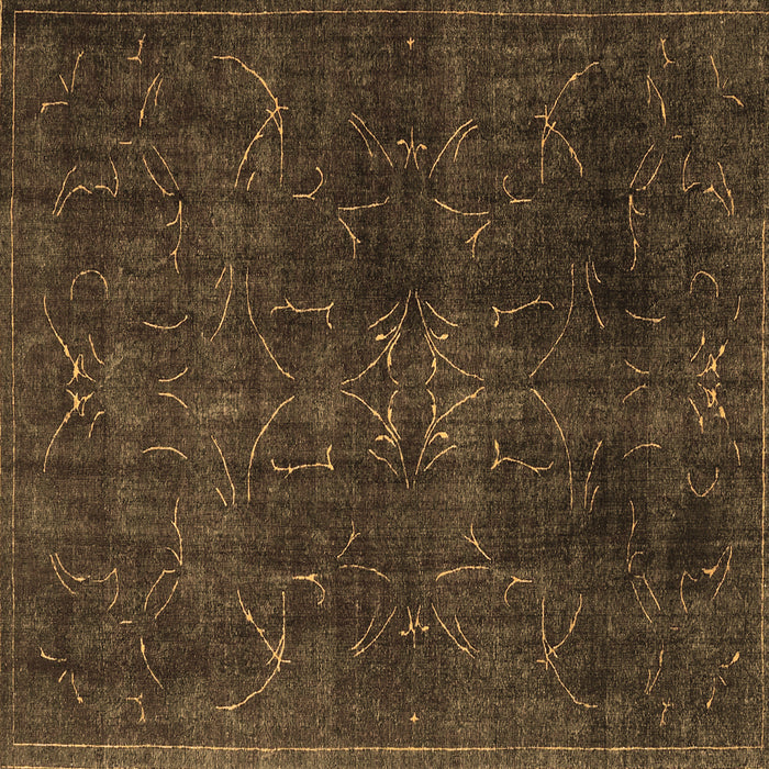 Square Machine Washable Persian Brown Traditional Rug, wshtr4252brn