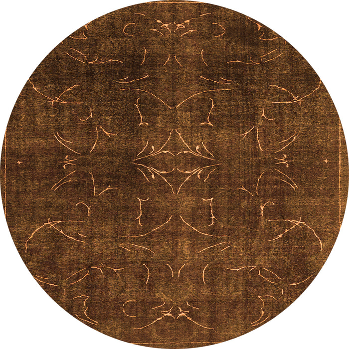 Square Persian Orange Traditional Rug, tr4252org