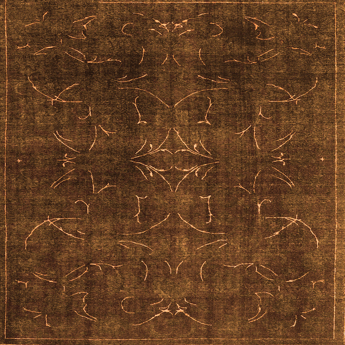 Serging Thickness of Persian Orange Traditional Rug, tr4252org