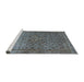 Sideview of Machine Washable Traditional Silver Gray Rug, wshtr4253