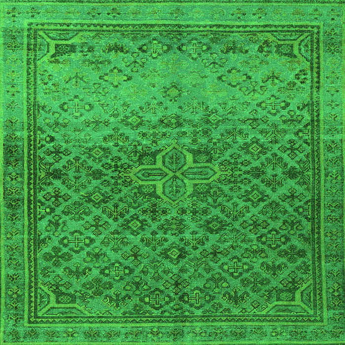 Serging Thickness of Persian Green Traditional Rug, tr4253grn