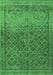 Machine Washable Persian Emerald Green Traditional Area Rugs, wshtr4253emgrn