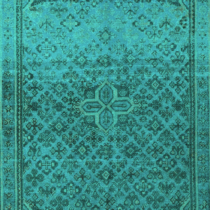 Machine Washable Persian Turquoise Traditional Area Rugs, wshtr4253turq