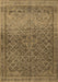 Machine Washable Persian Brown Traditional Rug, wshtr4253brn