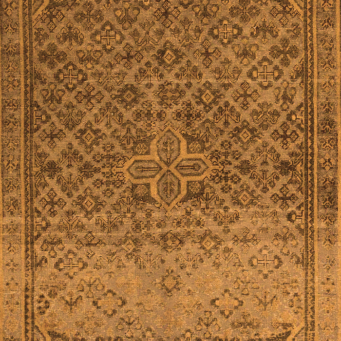 Serging Thickness of Machine Washable Persian Orange Traditional Area Rugs, wshtr4253org