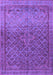Machine Washable Persian Purple Traditional Area Rugs, wshtr4253pur