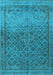Machine Washable Persian Light Blue Traditional Rug, wshtr4253lblu