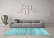 Machine Washable Persian Light Blue Traditional Rug in a Living Room, wshtr4254lblu