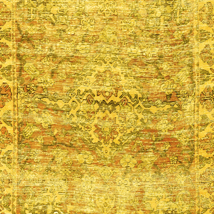 Machine Washable Persian Yellow Traditional Rug, wshtr4254yw