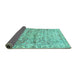 Sideview of Persian Turquoise Traditional Rug, tr4254turq