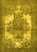 Machine Washable Persian Yellow Traditional Rug, wshtr4255yw