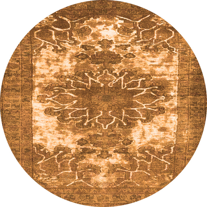 Square Persian Orange Traditional Rug, tr4255org