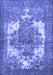 Machine Washable Persian Blue Traditional Rug, wshtr4255blu