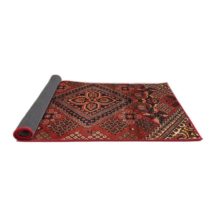 Sideview of Traditional Crimson Red Persian Rug, tr4256