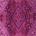 Square Persian Pink Traditional Rug, tr4256pnk