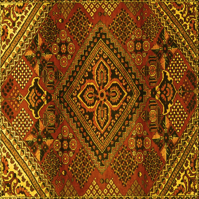Square Persian Yellow Traditional Rug, tr4256yw