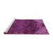 Sideview of Machine Washable Persian Purple Traditional Area Rugs, wshtr4256pur