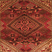 Serging Thickness of Persian Orange Traditional Rug, tr4256org