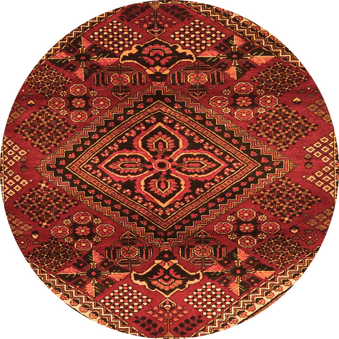 Machine Washable Persian Orange Traditional Area Rugs, wshtr4256org