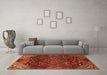 Machine Washable Persian Orange Traditional Area Rugs in a Living Room, wshtr4256org