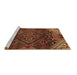 Sideview of Machine Washable Persian Brown Traditional Rug, wshtr4256brn