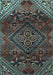 Machine Washable Persian Light Blue Traditional Rug, wshtr4256lblu