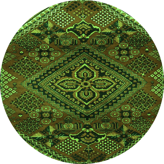 Machine Washable Persian Green Traditional Area Rugs, wshtr4256grn
