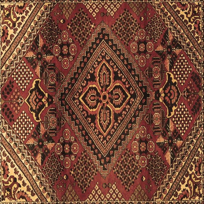 Square Machine Washable Persian Brown Traditional Rug, wshtr4256brn