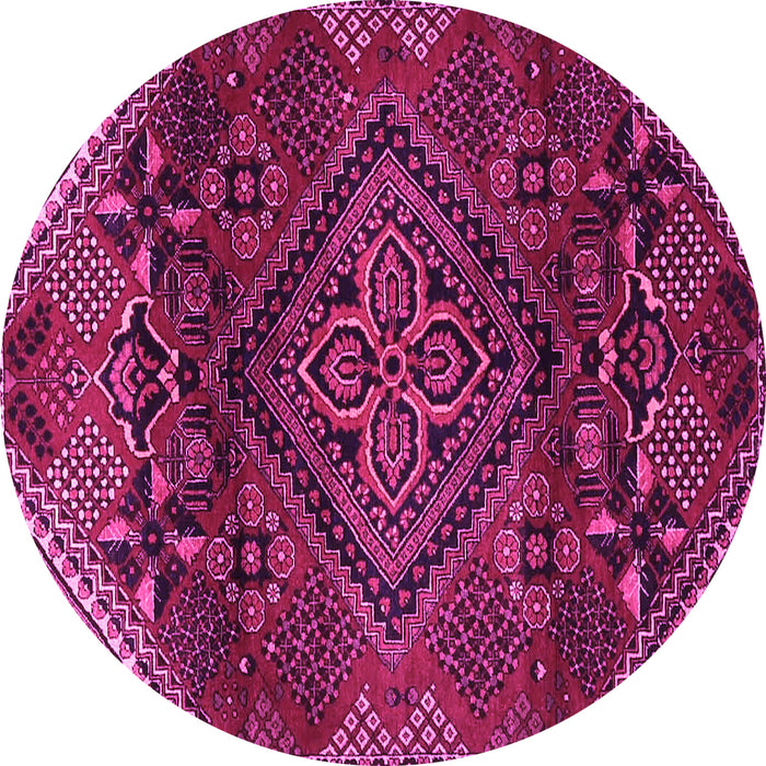 Round Persian Pink Traditional Rug, tr4256pnk