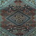 Square Persian Light Blue Traditional Rug, tr4256lblu